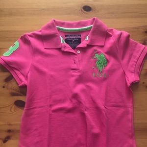 Pink polo shirt